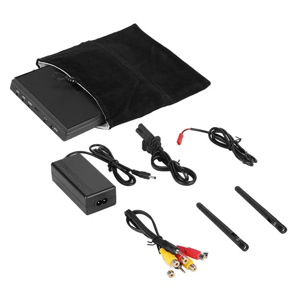 LCD5802S 5802 40CH Raceband 5.8G 7 Inch Diversity Receiver 800x480 Monitor Video Screen Build-in Battery For RC FPV Multicopter