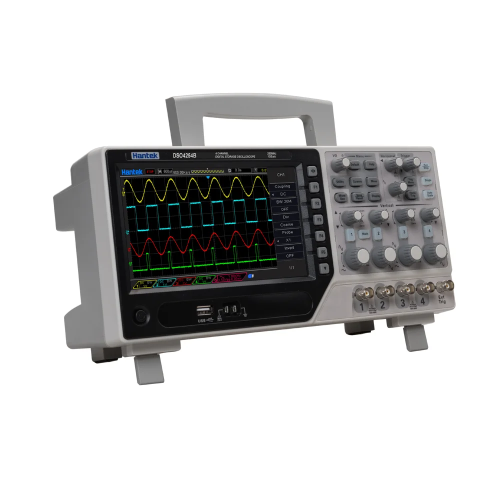 

DHL Free Hantek DSO4104B Support a variety of SCPI remote control command 4CH oscilloscope 100MHz bandwidth 1GS/s sample rate