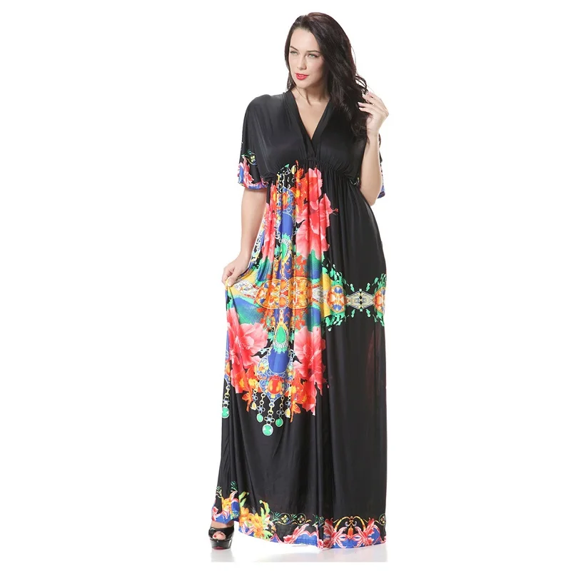 

new summer plus size women's dresses print beach dress maternity dresses pregnant dresses 16182