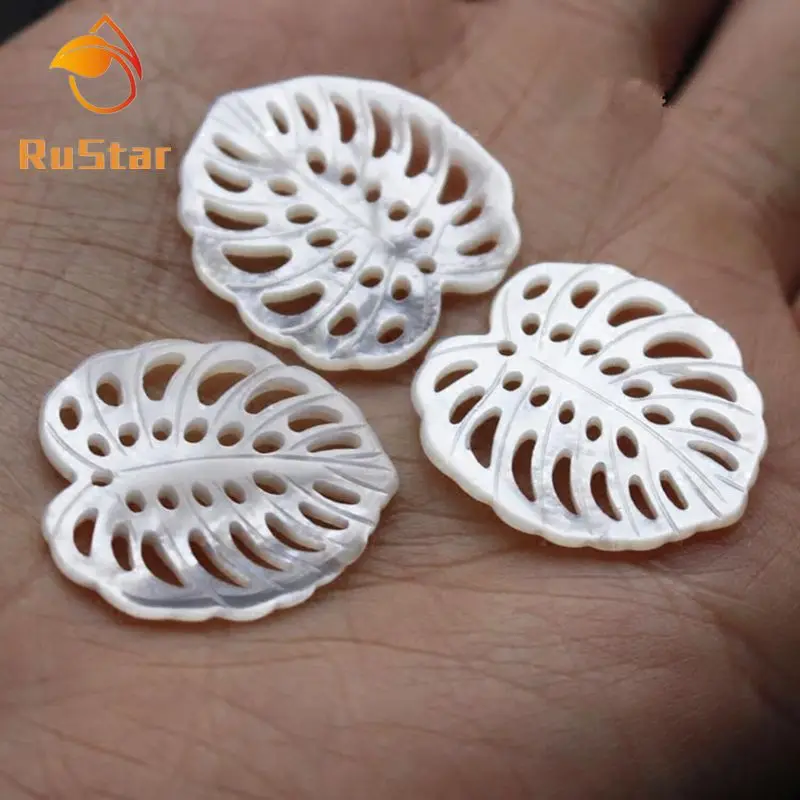

20pcs/lot 24x26mm High quality Real Natural Mother Of Pearl Shell Leaf for DIY Jewerly Hollow Leaf MOP for Earrings