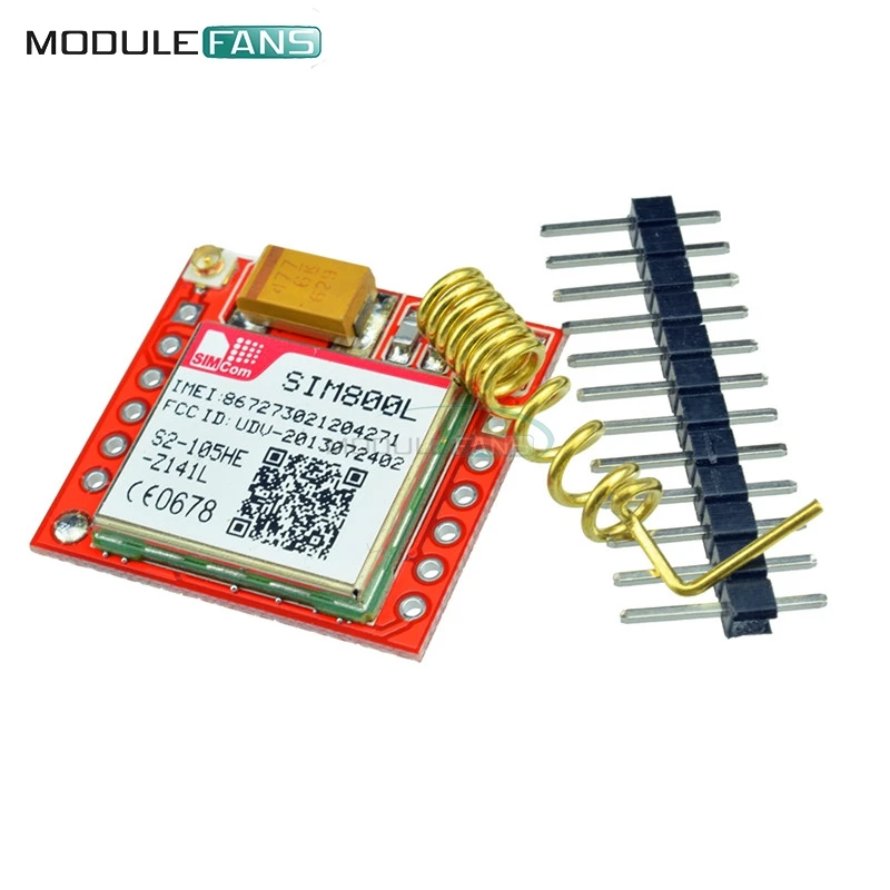 Smallest SIM800L GPRS GPS GSM Module Micro SIM Card Core Board Quad band Antenna TTL Serial Port