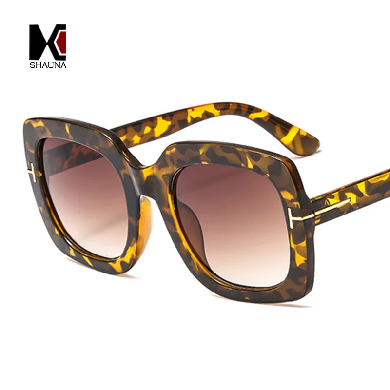 SHAUNA Ретро Квадратные Солнцезащитные очки для женщин модные двухцветные оправы мужские градиентные солнцезащитные очки