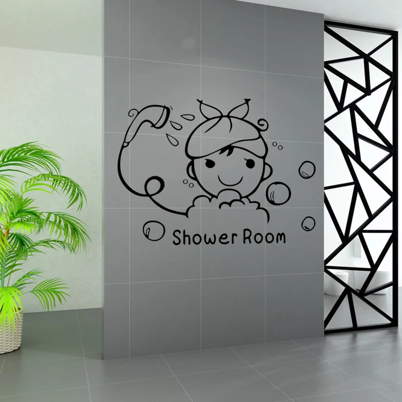 Shower Gir Vinyl Wall Art Bathroom Window Home Decoration Decal Kid Car