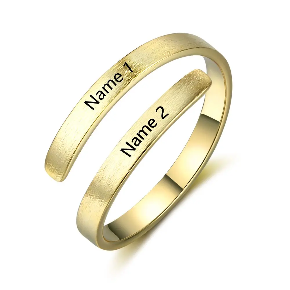 

Personalized Engraved Name Adjustable Rings For Women Fashion DIY 3 Colors Party Rings Jewelry Gift (RI103498)