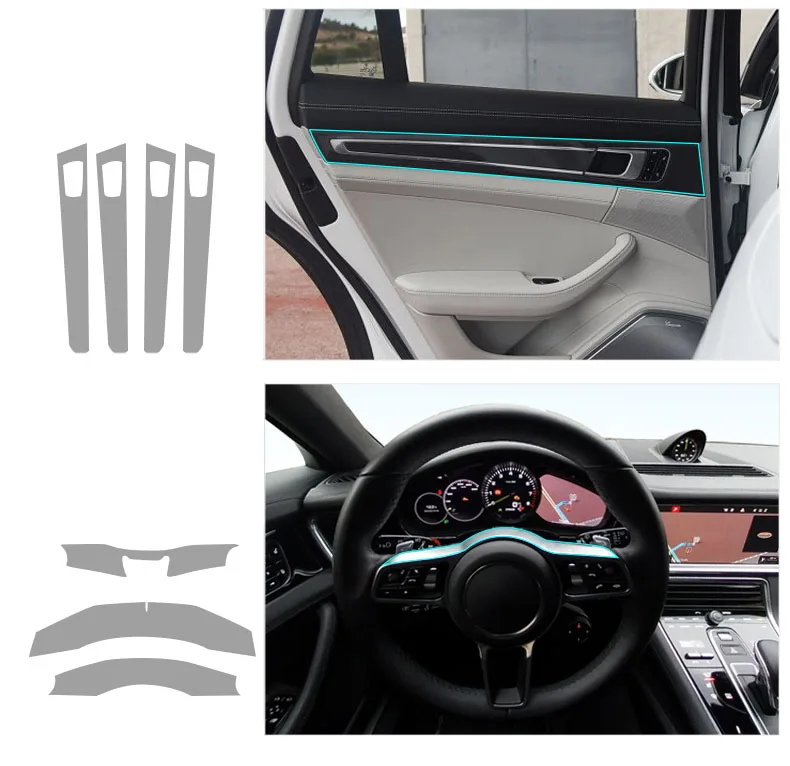 Lsrtw2017 transparten TPU interior do carro anti