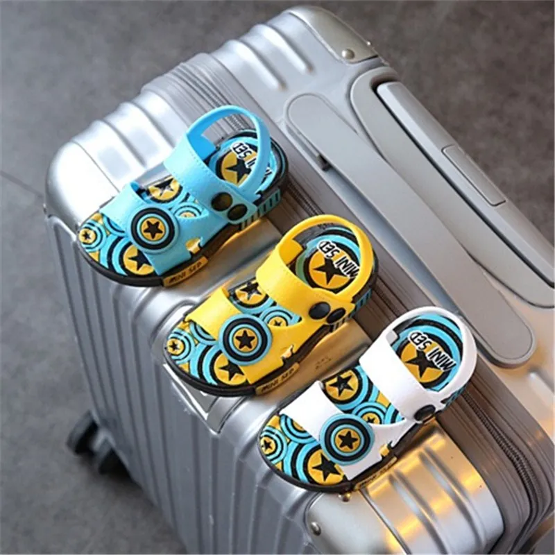 

NEW!!2017 Kids Sandals Baby Boys Girls Shoes Non-Slip Summer Beach Shoes MINI SED Brand PU Leather+Rubber Jelly Sandals 12-17cm