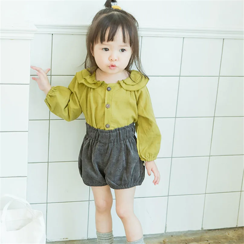 Baby Girls Shirts Cotton Tops 0-3t