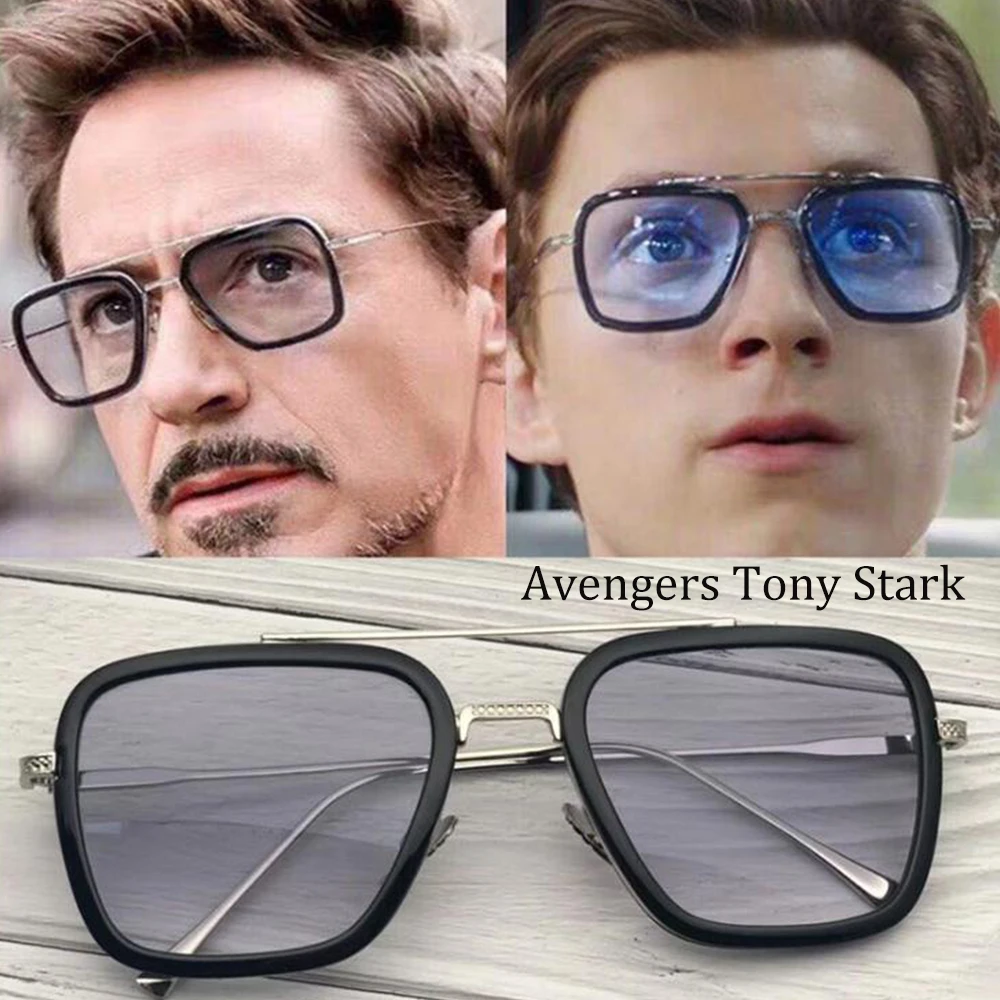 

Avengers Infinity War 006 Style Tony Stark Sunglasses Iron Man Glasses Rays square Vintage women Men sun glasses Edith Oculos