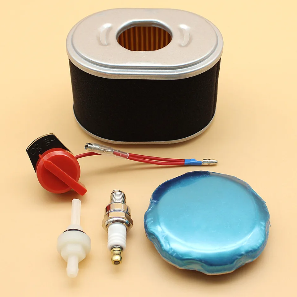 thumbnail image 2 of Engine Tune-Up Kit For HONDA GX160 GX200 5.5HP 6.5HP Generator - Includes Air Filter, Gas Cap, Fuel Filter, Spark Plug & Switch 2 of 11