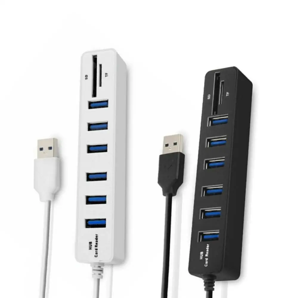 Usb-концентратор 2,0 Мульти USB 2,0 usb-хаб высокого Скорость 3/6 Порты хаб TF/SD Card Reader все в одном для ПК Компьютерные аксессуары