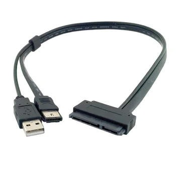 

Jimier 2 5" inch Hard Disk Drive SATA 22Pin to eSATA Data USB Powered Cable 50cm