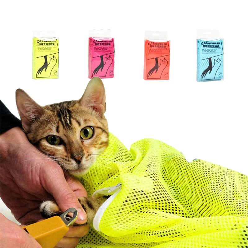 Solid Cat Bathing Bag Puppy Cats Grooming Washing Bags No Scratching Bite Restraint Cat Bath Clean Bag Pets Cat Supplies YT0015 Solid Cat Bathing Bag Puppy Cats Grooming Washing Bags No Scratching Bite Restraint Cat Bath Clean Bag Pets Cat Supplies YT0015
