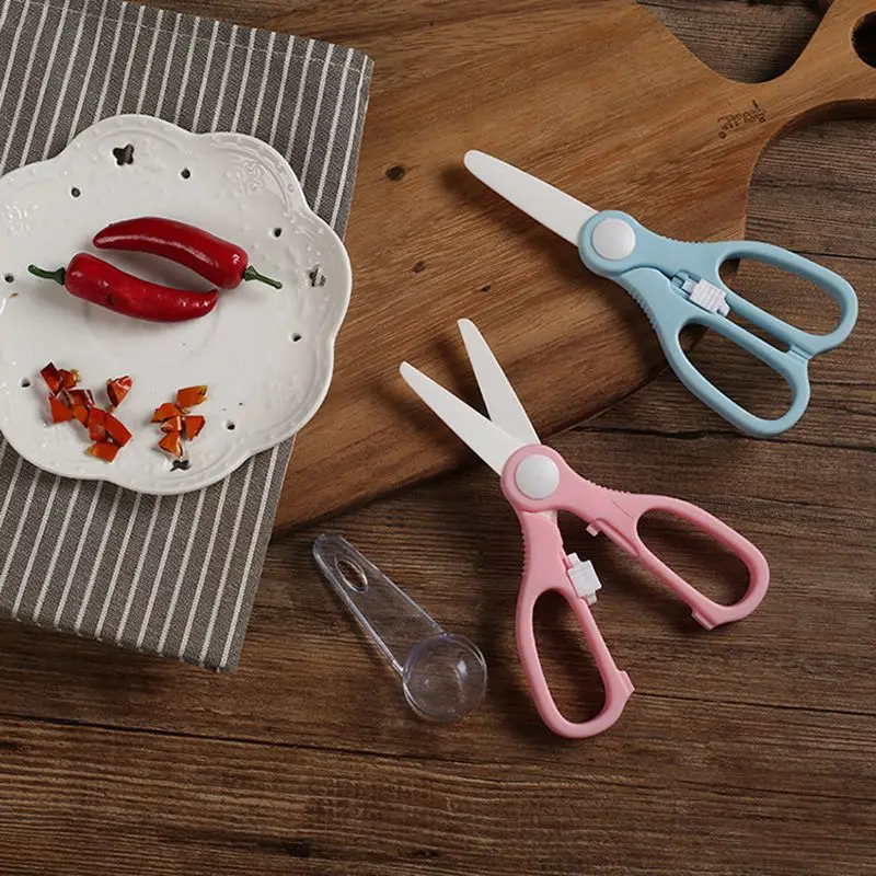 

Fruits And Vegetables Cutting Scissors High Quality Ceramic Material Safty Anti-Rust Ceramic Kitchen Scissors