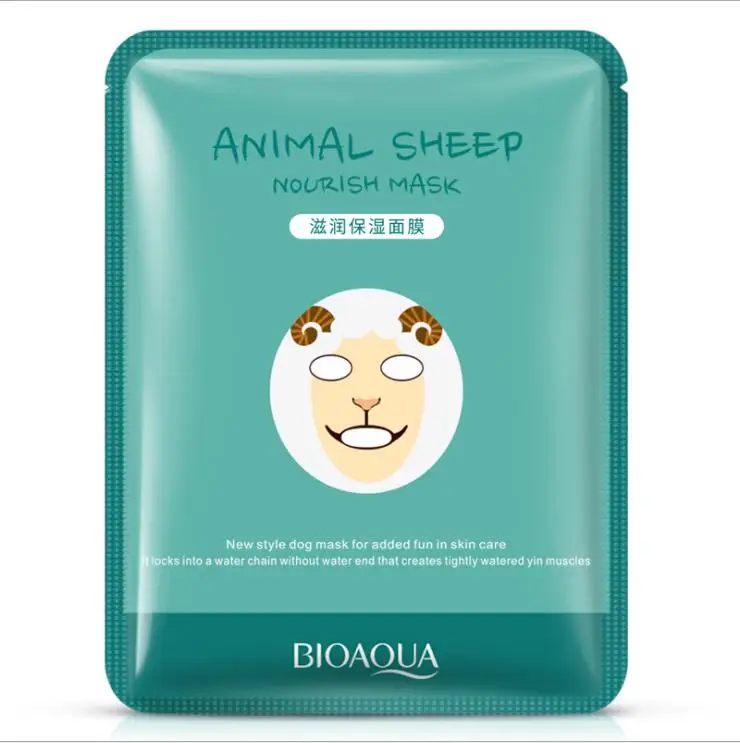 Sheep 1 шт Милые Животные Овцы/собаки/панды/Тигра маска для лица Гиалуроновая кислота увлажняющая маска с масляным контролем Корея уход за лицом - Цвет: Sheep