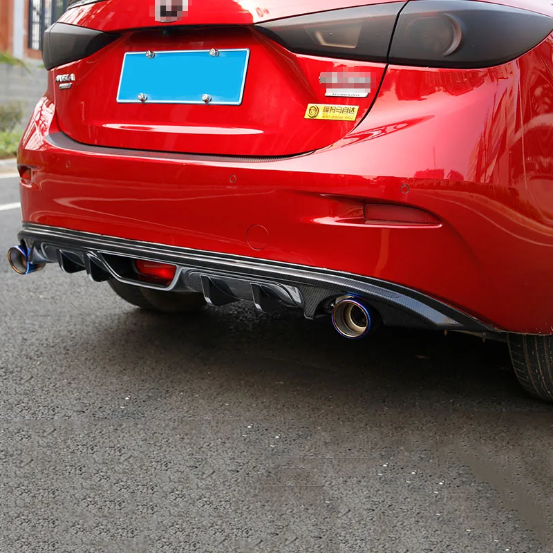 Для Mazda 3 AXELA ABS углеродное волокно стиль задний спойлер автомобильный бампер диффузор авто аксессуары