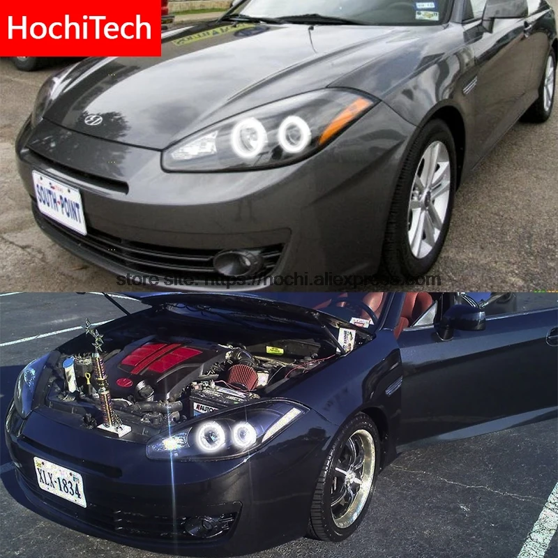 Для hyundai Tiburon 2007 2008 GK FL2 COB Светодиодный дневной светильник Белый Halo Cob Led Ангельские Глазки кольцо без ошибок ультра яркий