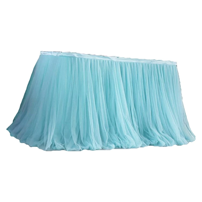 Новое поступление, Тюлевая юбка для стола, для банкета, свадьбы, отеля, украшение стола, юбка s, для детского душа, для дня рождения, вечеринки, аксессуары для стола - Цвет: Blue