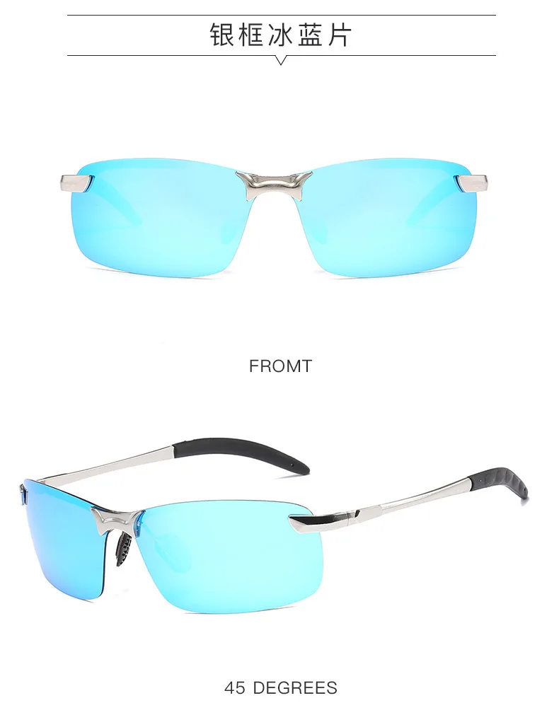 Металлические панк поляризованные солнцезащитные очки для мужчин Спорт на открытом воздухе ночного видения очки со светлыми линзами Легкие мужские солнцезащитные очки для глаз мужские очки
