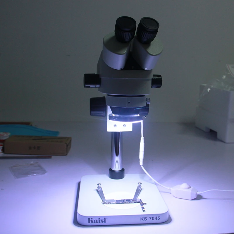 Kaisi ультратонкий 60 светодиодный регулируемый кольцевой светильник осветитель лампа для стерео микроскопа с зумом USB разъем
