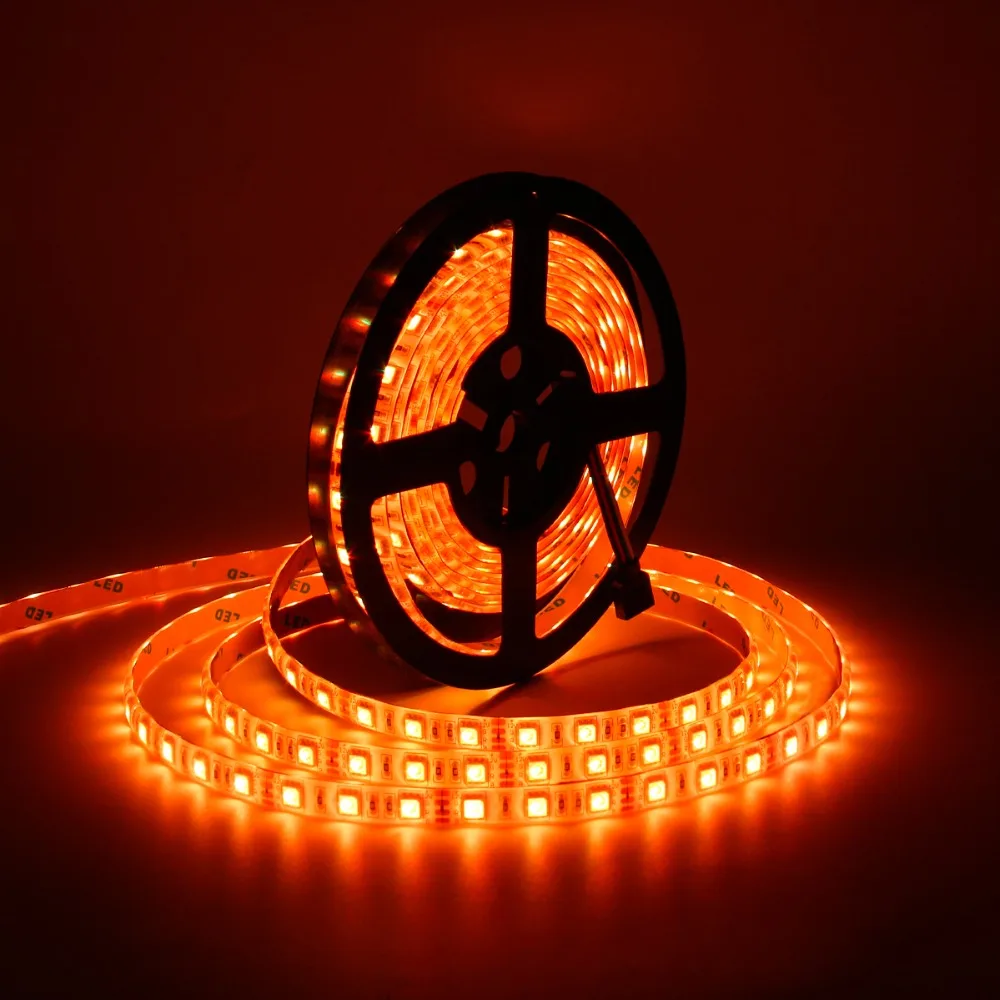 5050 SMD RGB LED Strip Light Kit 5M 60LEDsm DC 12V Waterproof IP65 Lamp Band with IR Remote Controller Power Adapter US EU Plug (18)