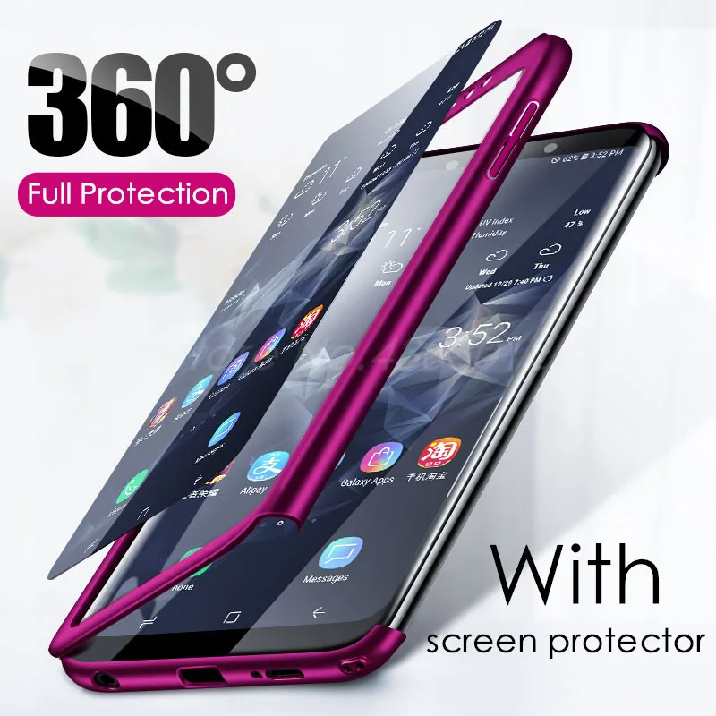 

360 Full Protective Phone Case For Xiaomi Redmi Note 7 5 6 Pro Anti-knock Full Cover For Redmi Note 5 6 7 Cases With Glass Film