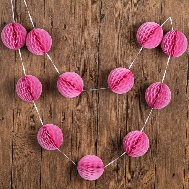 7ft 11pcs 3 Set Diy Small Paper Honeycomb Ball Garlands Hanging 7ft 11pcs 3 Set Diy Small Paper Honeycomb Ball Garlands Hanging Photo Backdrop