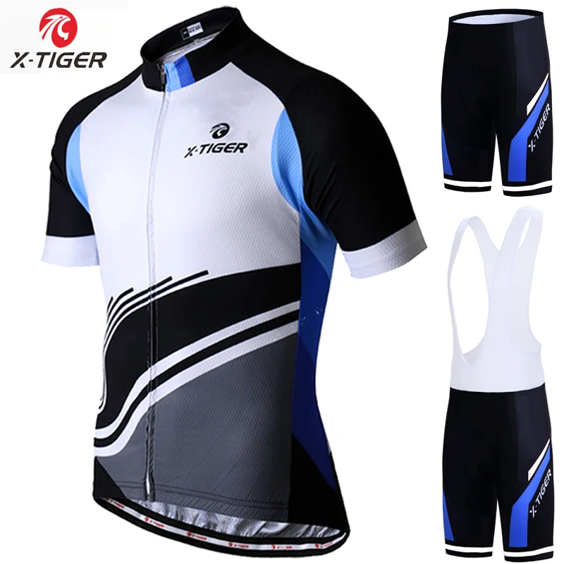 

X-Tiger 2020 Pro Short Sleeve Cycling Jersey Set 100% Polyester Racing Bike Clothes Summer Mountain Bicycle Clothing Cycling Set