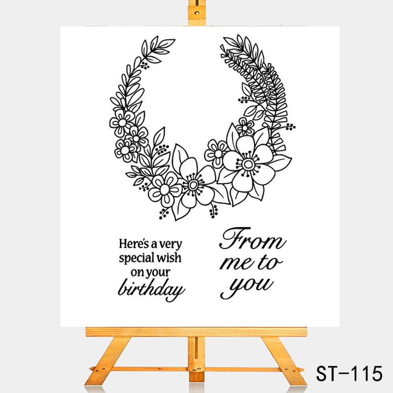 

AZSG Give you a blessing Clear Stamps For DIY Scrapbooking Rubber Stamp/ Seal Paper Craft Clear Stamp Card Making
