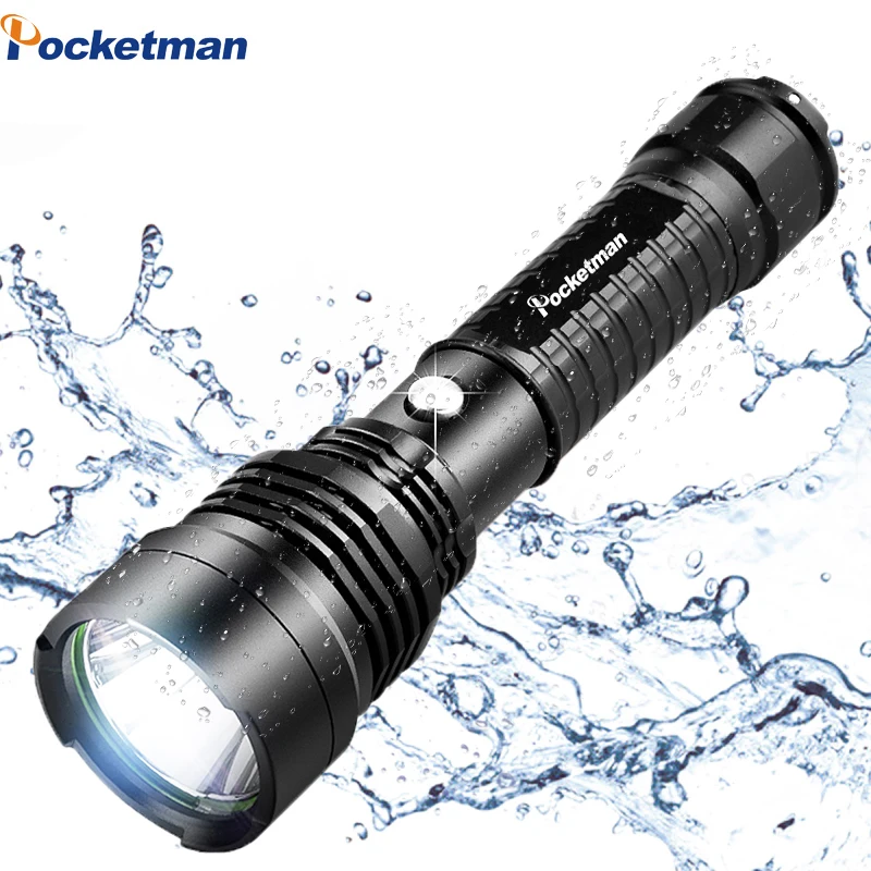 

28000Lumens LED Tactical Flashlight Rechargeable Super Bright Waterproof Linternas Torch Aluminum Alloy by 1*18650 or 3*AAA