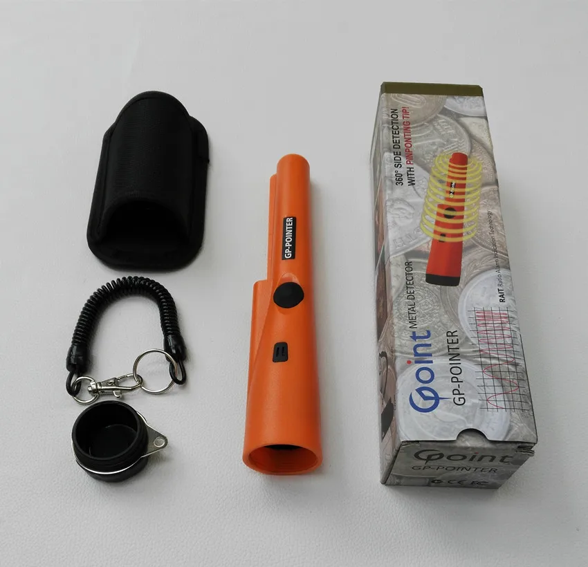 

2017 new orange Pro discovery metal detectorGP- POINTER gold metal detector static and dynamic alarm Bracelet FREE SHIPPING