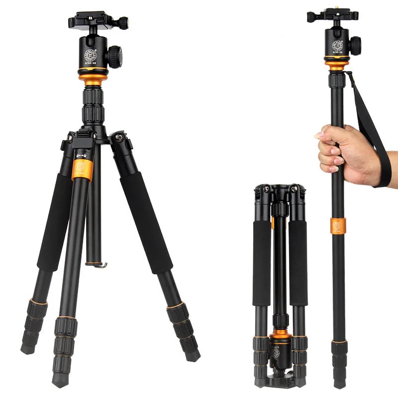 New QZSD Q999S SLR DSLR Camera Tripod Monopod Professional Portable Lightweight Tripod + Ball Head with Travel Tripod Bag Pocket New QZSD Q999S SLR DSLR Camera Tripod Monopod Professional Portable Lightweight Tripod + Ball Head with Travel Tripod Bag Pocket