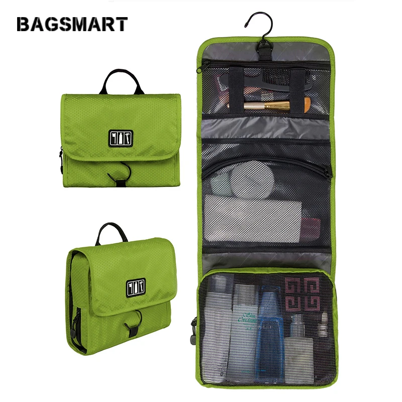 BAGSMART Водонепроницаемая дорожная сумка для туалетных принадлежностей с вешалкой