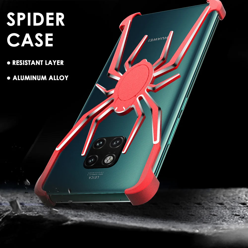 Металлический чехол для телефона с изображением паука Huawei Mate20 Pro сверхмощный