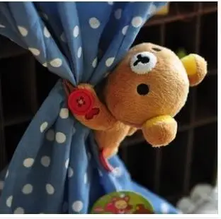 

2pcs/set Baby Kid Nursery Bedroom Cartoon Bear Curtain Tieback Holder Buckle Hook Decor Plush Toys Free Shipping