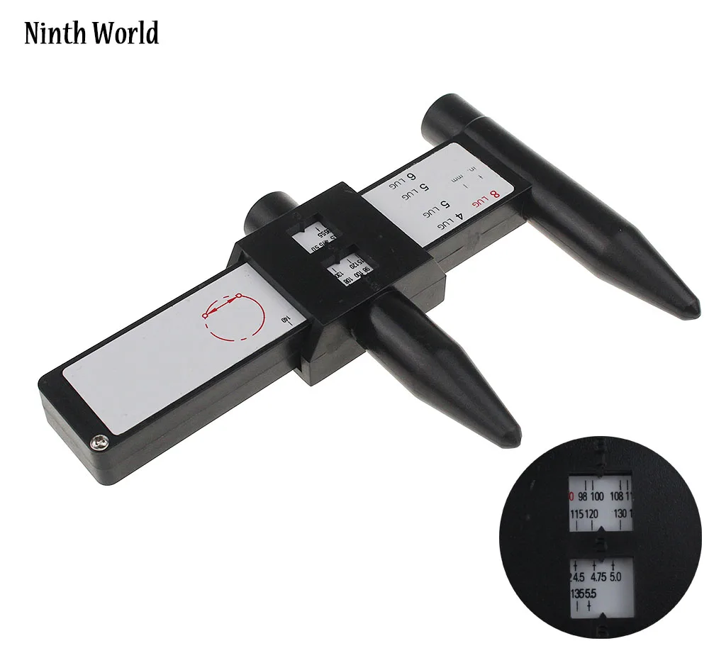 

Ninth World PCD Ruler Hub Ruler 4 5 6 8 LUG Bolt Patterns Gauge PCD Caliper Measuring Tool Vehicle Auto Car Modification Tools