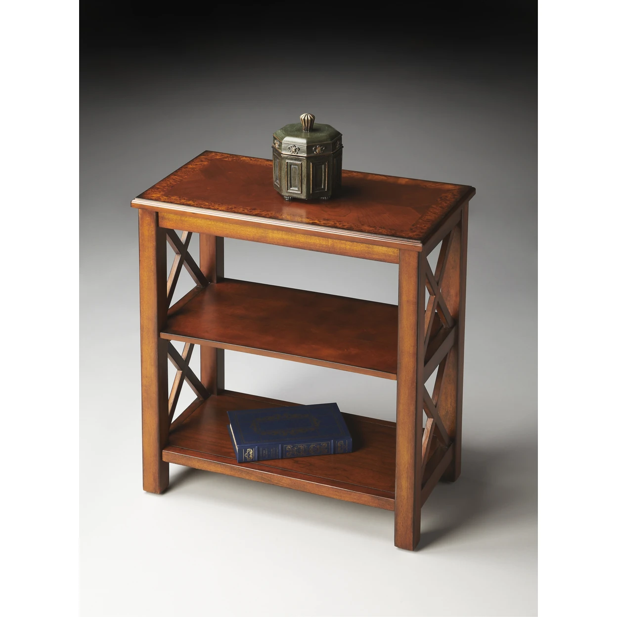 Butler Vance Olive Ash Burl Bookcase (1)