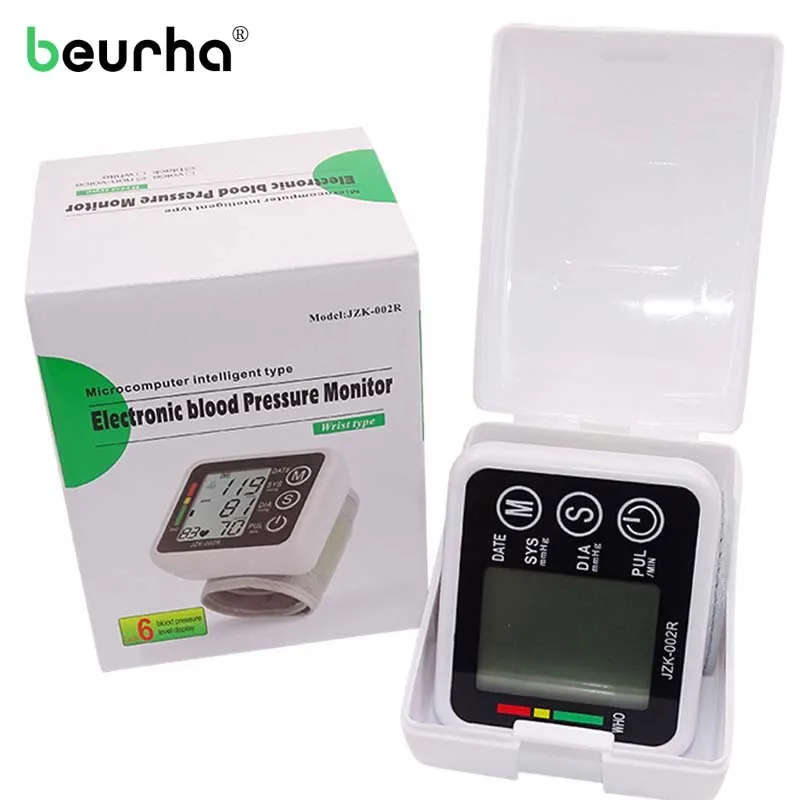 

Health Care Automatic Wrist Blood Pressure Monitor Digital Tonometer Meter Household Blood Pressure Measuring Monitor Wholesale
