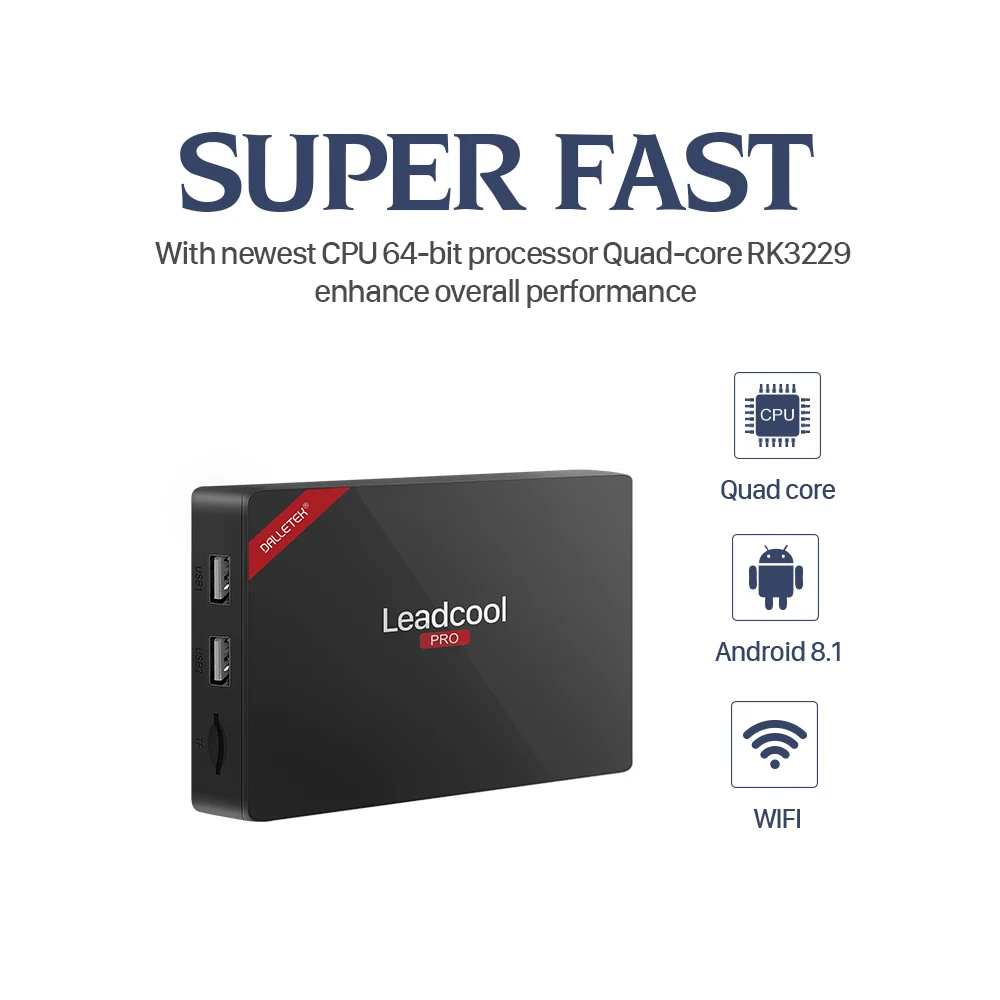 IP TV Box Leadcool Pro France IPTV Android 8.1 RK3229 4K IPTV H.265 WiFi Arabic UK Spain Lebanon Tunisa IPTV Subscription       