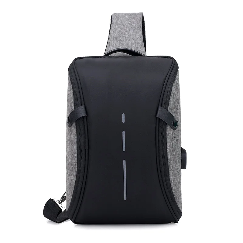 

Usb Charging Chest Bag Multifunction Travel Pack Men Casual Shoulder Crossbody Bag Waterproof Repellent Ipad Male Messenger Bag