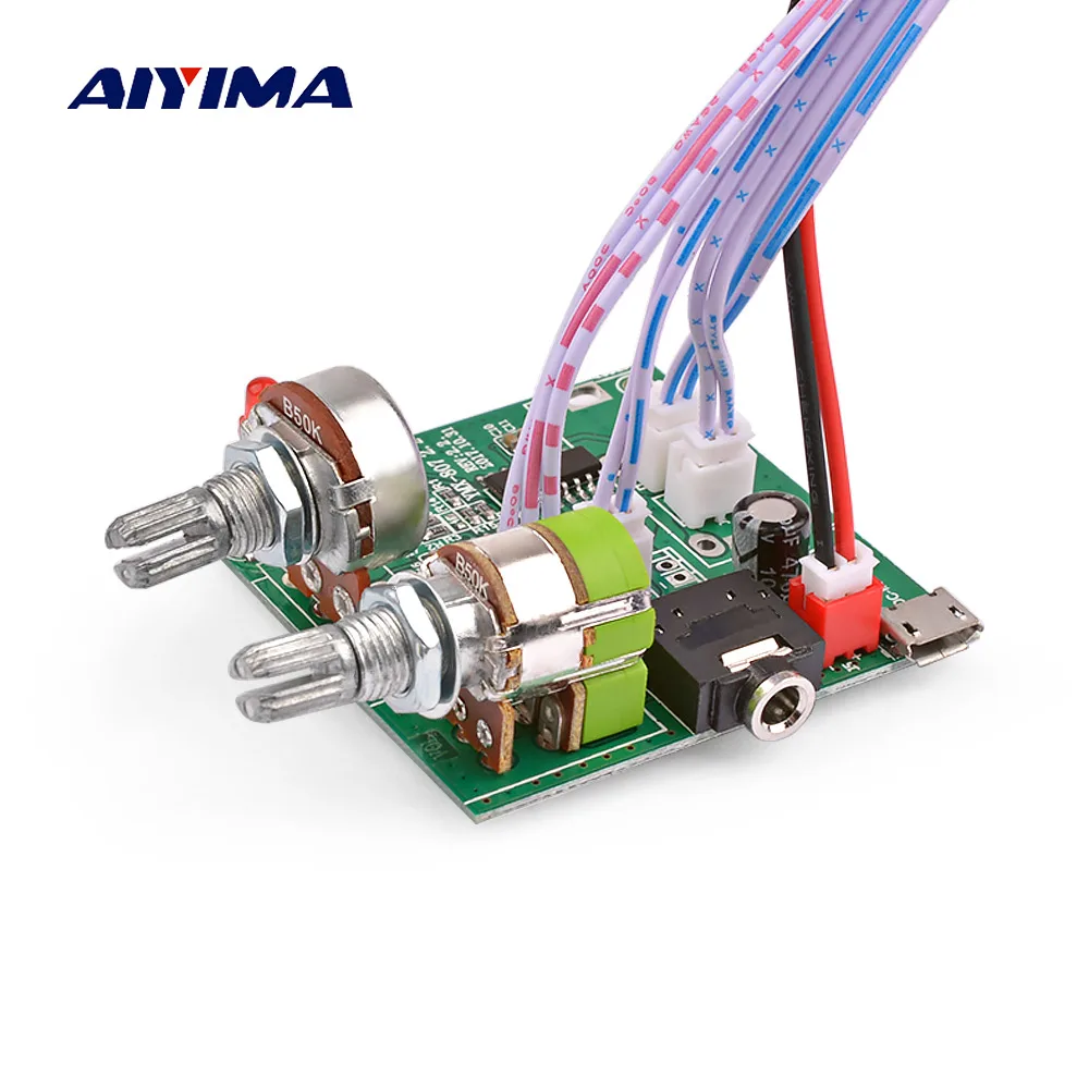 Мини усилитель мощности AIYIMA 5 В звуковая плата 5Wx2 + 10 Вт 2 1 каналов сабвуфер звука