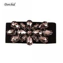 Dorchid Solid Cummerbunds Retro Wide Floral Belts for Dresses Beaded Crystal Wild Waist Fitness Belts for Apparel cinto fajas