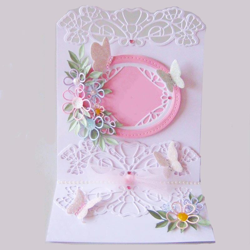 

Frame Border Edge Dies Tree Metal Cutting Dies Craft Scrapbooking Dies Cut for DIY Paper Card making embossing Decoration