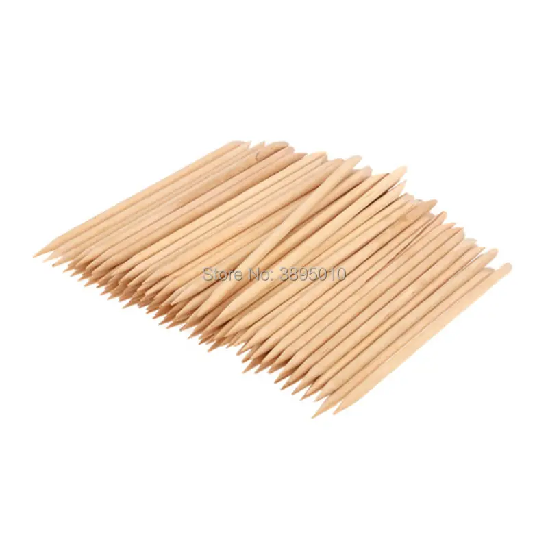 Nail Art Orange Wood Stick Cuticle Pedicure Manicure Tool Double-headed Sticks Beauty Nails F1140 | Красота и здоровье