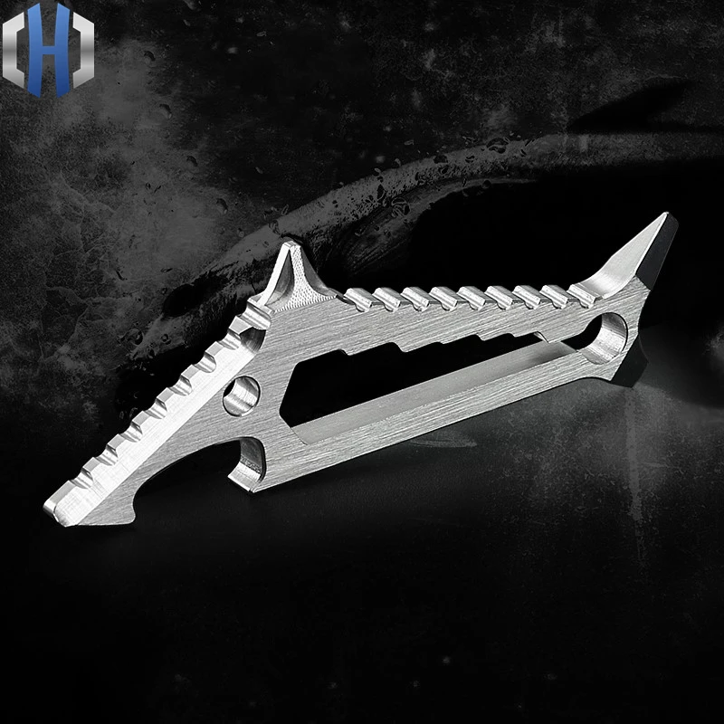 

Titanium Alloy Multi-function EDC Combined Key Buckle Tool Bottle Opener Screwdriver Pocket Tool