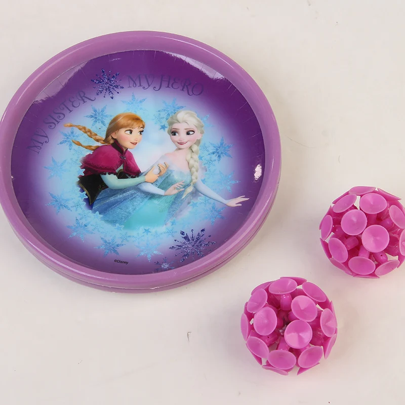 Disney Children's Toys Mickey Cars Kitty Luminous Sucker Sticky Ball Paternity Fitness Outdoor Double Throwing Cricket Ball (4)