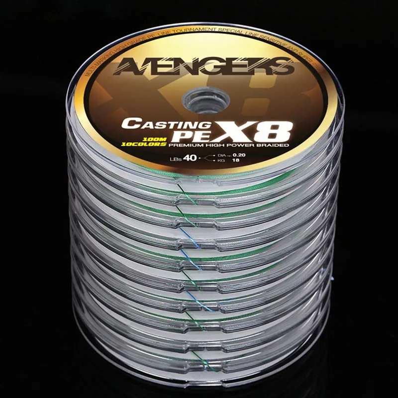 Fishing 8 Strands 100M PE Braided 0.8/1.0/1.2 Fishing Line Carbon Fiber Leader Line Fly Fishing Line jooyoo Brand