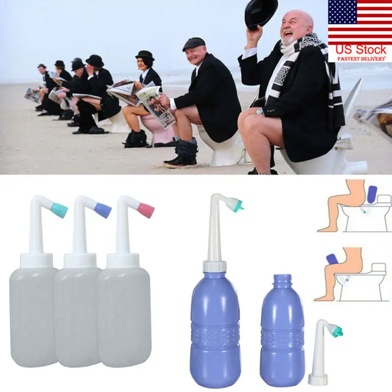 Random Color 450ml Portable Empty Bidet Bottle Handheld Travel Toilet Hand SpraySeat Water