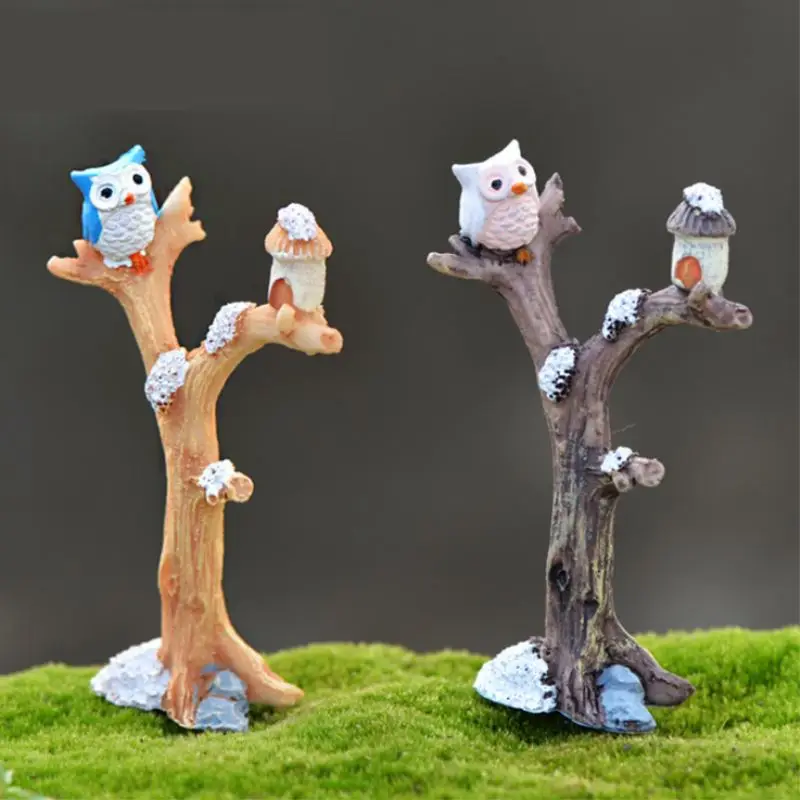 

1Pcs Mini Resin Random Color Owl Figurines Micro Landscaping Decor For Garden DIY Craft Accessories P20
