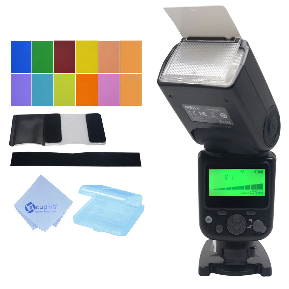 Вспышка Meike MK930II S GN58 Speedlite M/multi/s1/S2 для Sony NEX3 NEX6 NEX7 A6000 A7 A7II A72 RX10|flash speedlite|meike