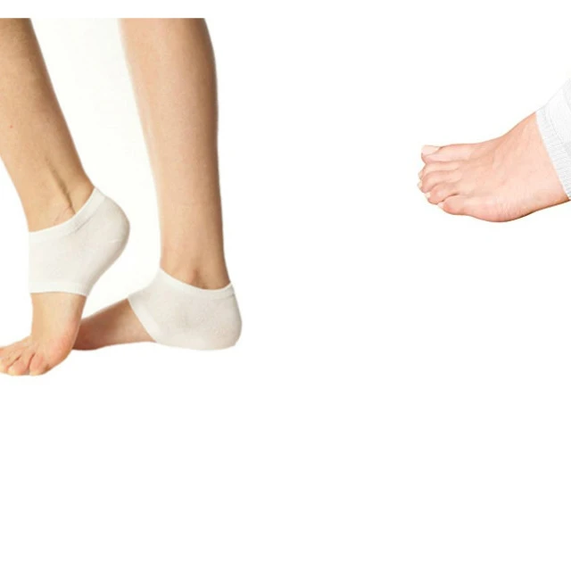 White Color Soft Material Ankle Protector Foot Sock (1)